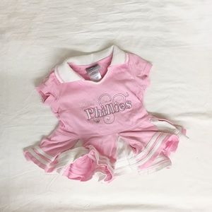 Majestic Little Miss Phillies Child's Cheer Dress Size 12 months